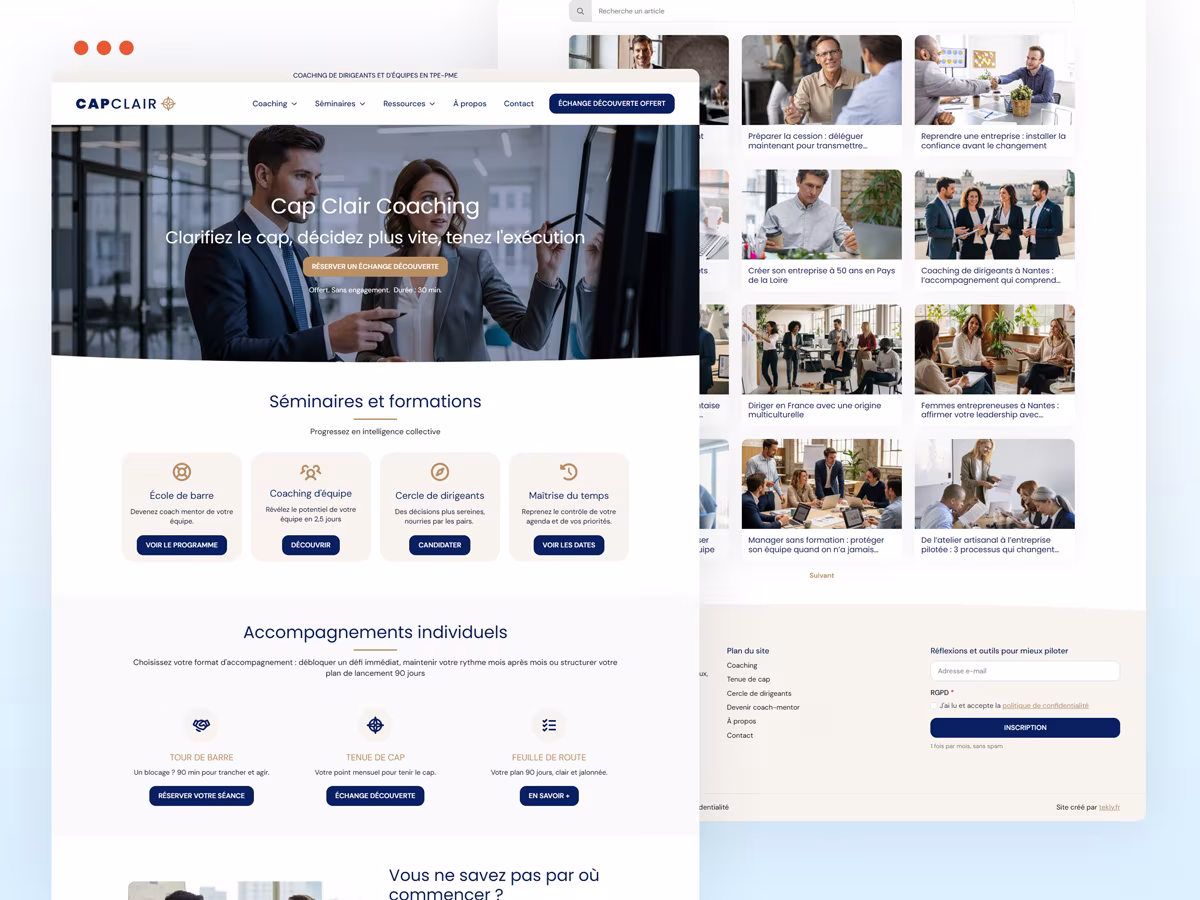 Cap Clair Coaching : coaching, séminaires et formations pour dirigeants